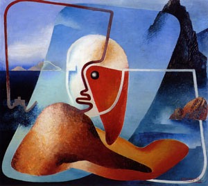  Enrico Prampolini, Ritratto di Marinetti poeta nel Golfo della Spezia, 1933-1934