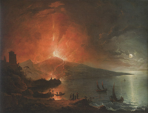 Eruzione notturna del Vesuvio