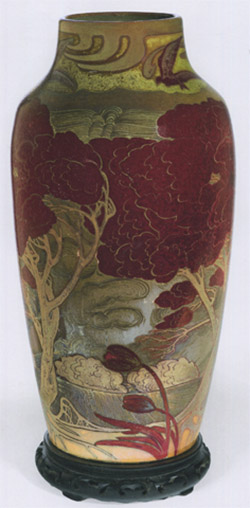 Vase (Paysage lacustre violet)