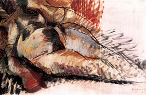 Umberto Boccioni, Nudo simultaneo, 1915